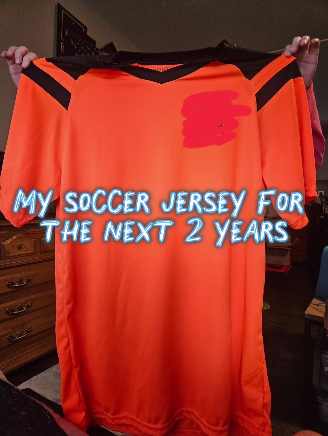 Ich habe mein Fußballtrikot