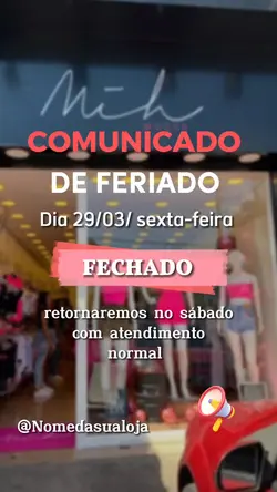 aviso de feriado 