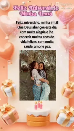 aniversário irmã