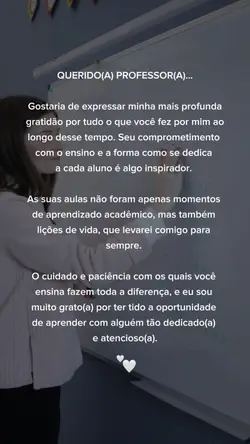 Querido Professor