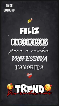 Feliz dia professora