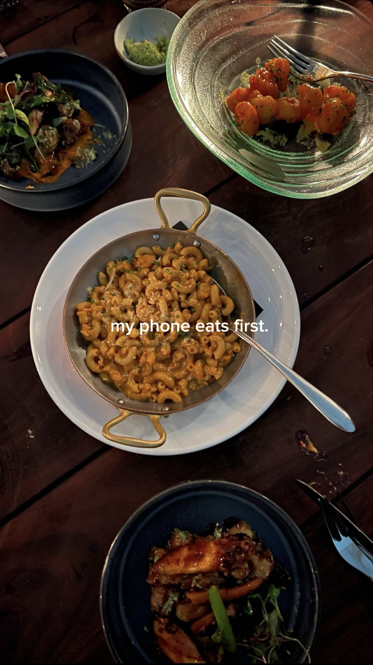 My phone eats first 
