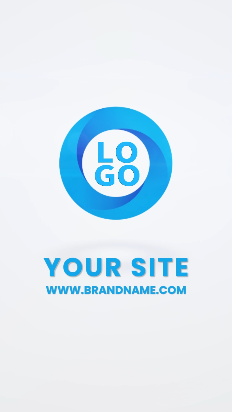 Plantilla de promoción de introducción de LOGO de empresa minimalista azul