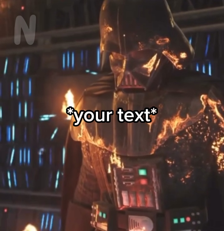Darth Vader em chamas 