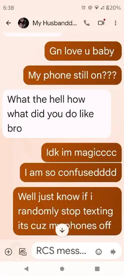 mine nd my bf texts