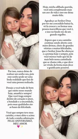 Parabéns afilhada