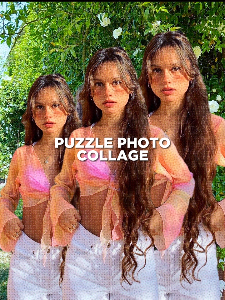 Colagem de fotos de quebra-cabeça