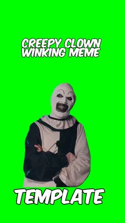 Creepy clown wink