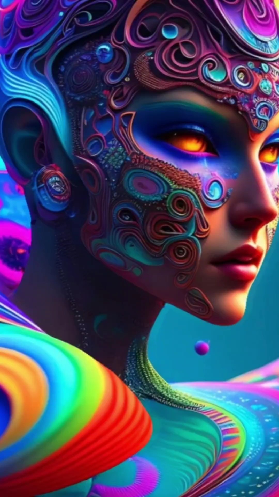 Frau in Farbe