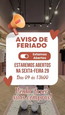 Aviso de feriado