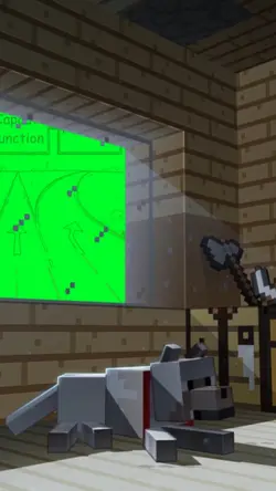 Minecraft dog sleep