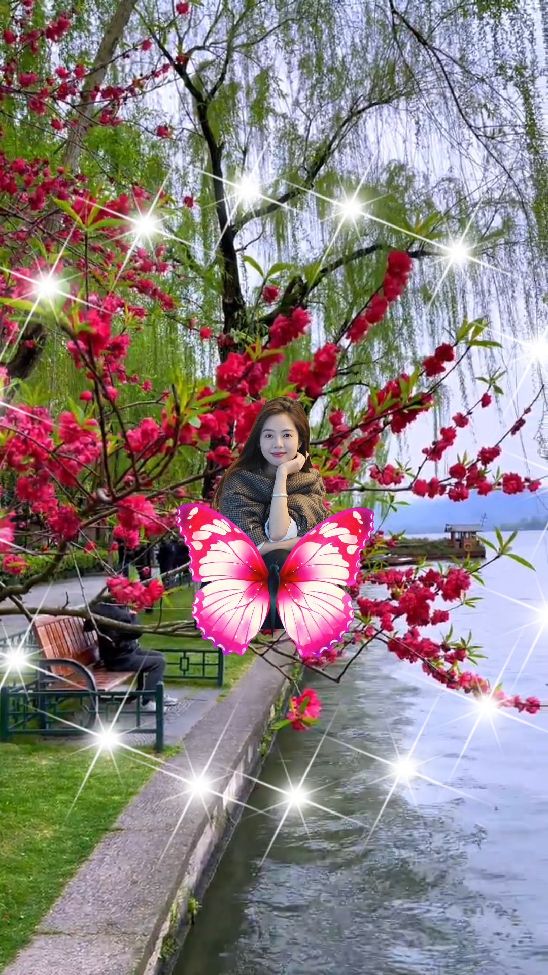 Pemandangan tepi danau