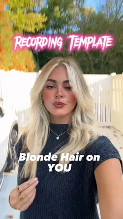 Blonde Hair Template