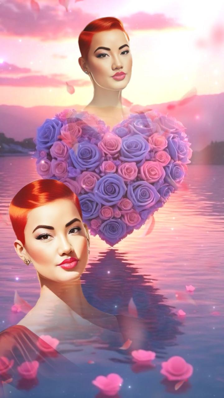 Rose Heart Photo 🌹💜🌹