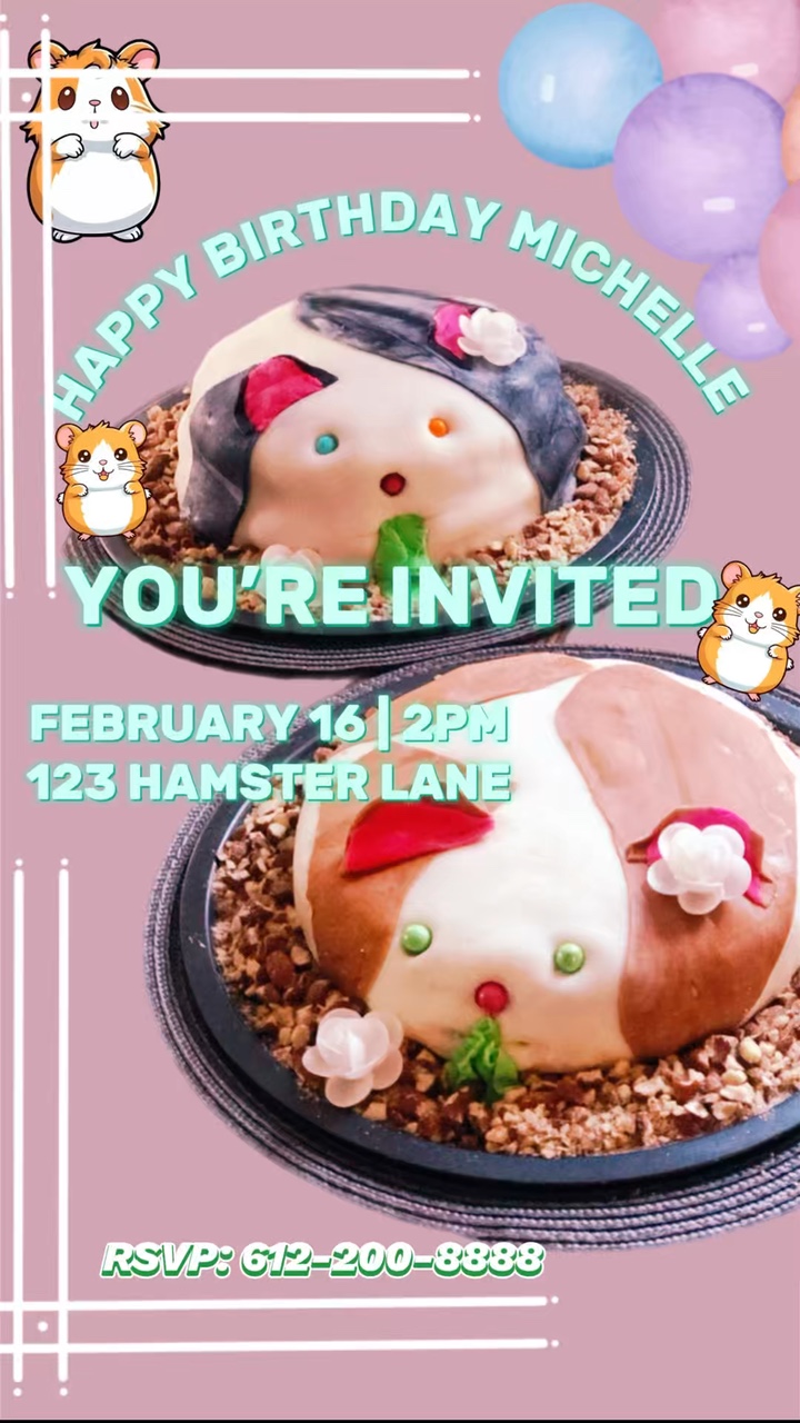 Invitation joyeux anniversaire