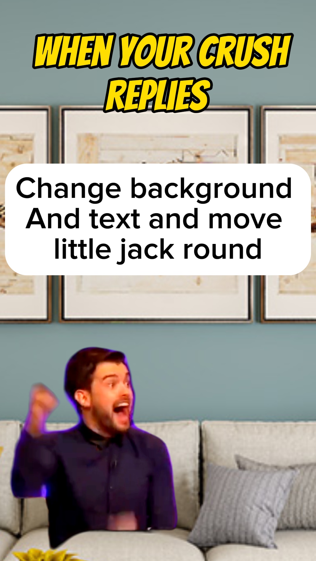 Surprised screaming