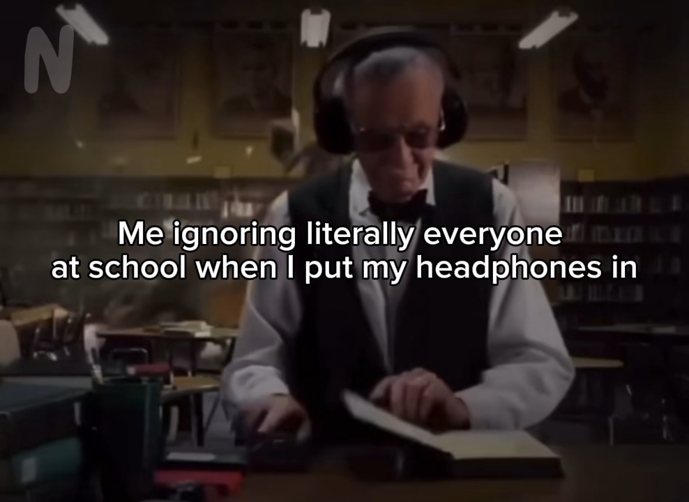 Headphones on meme