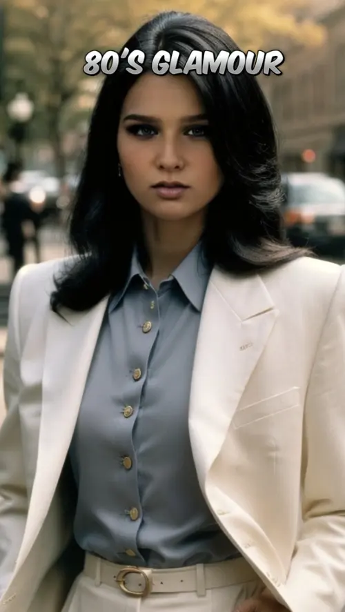Look de glamour de los 80