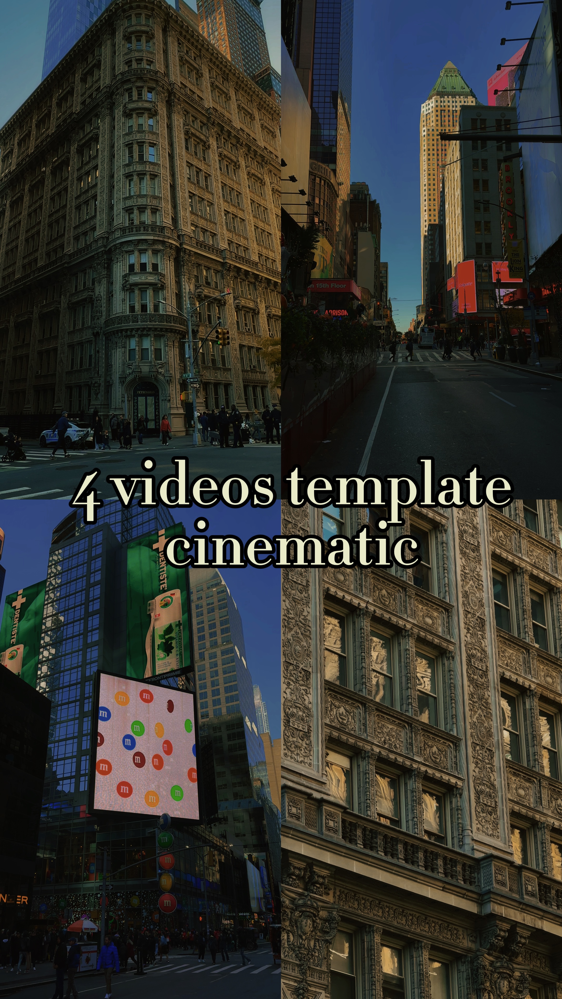 4 film template video
