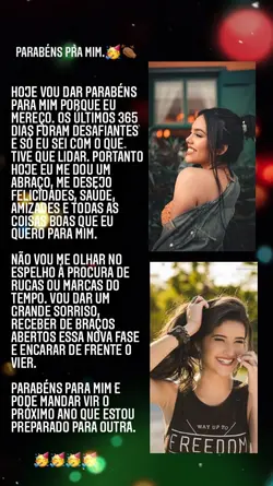 Parabéns pra mim