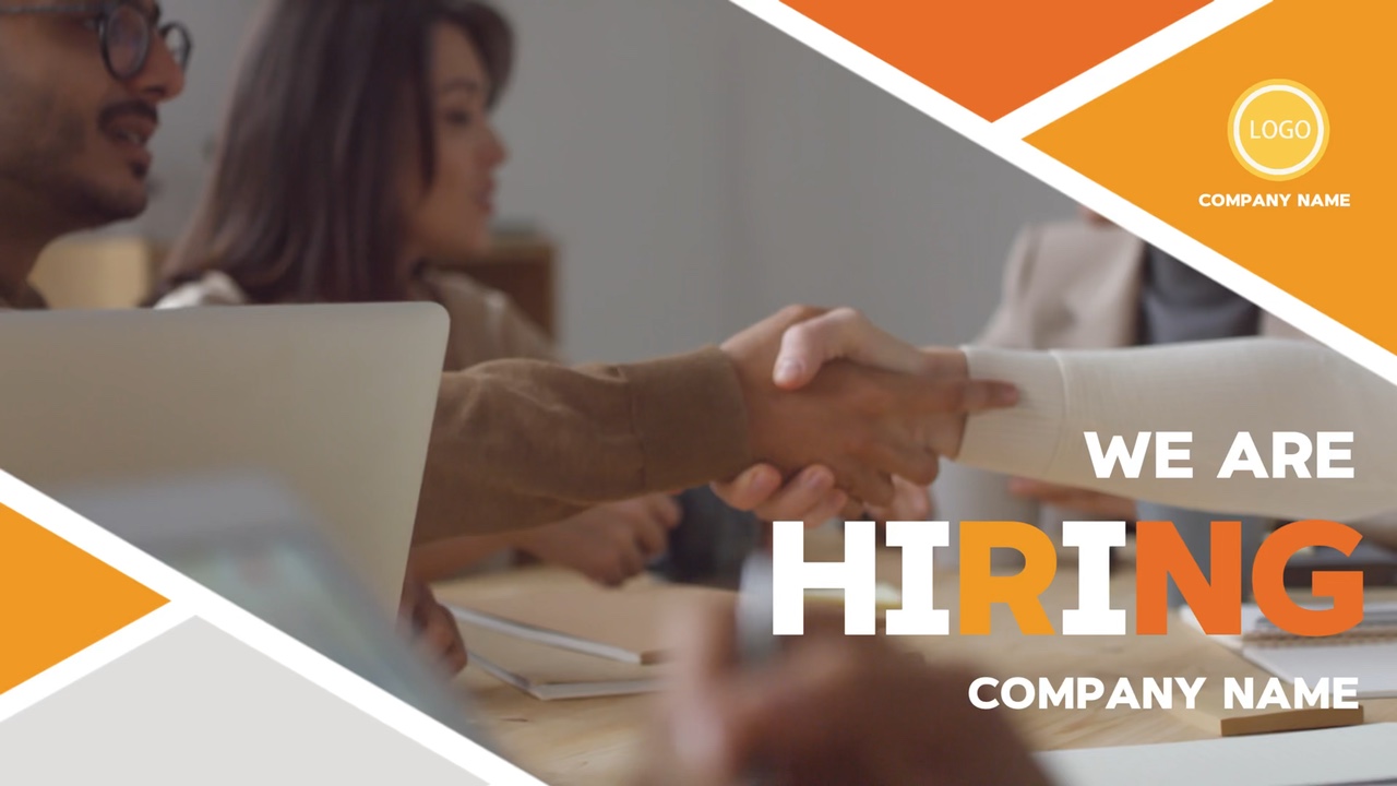 Modèle de promotion de recrutement d'entreprise de style coloré