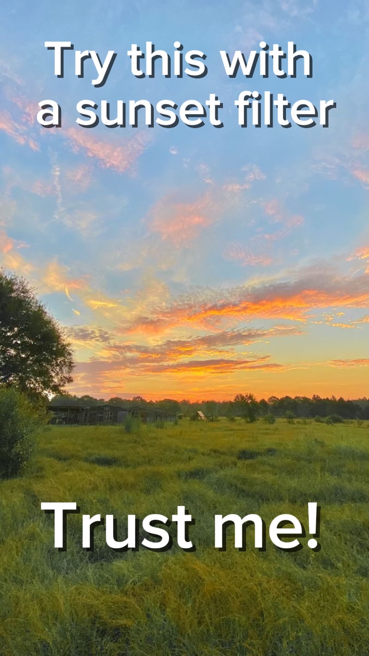 Filter für Sonnenuntergang