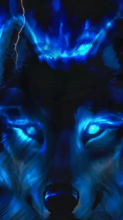 Glowing wolf