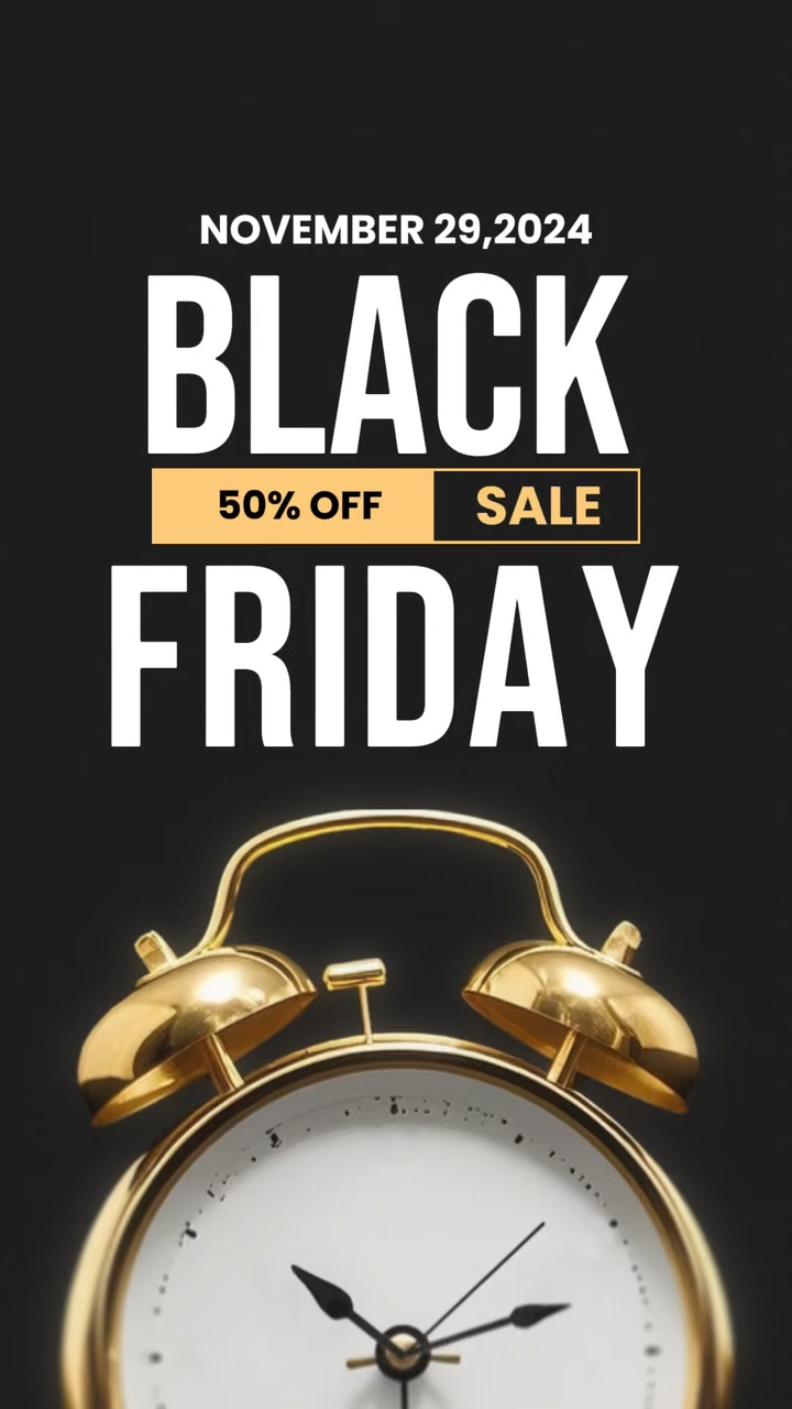 Black Friday Activity Promotion Black color Dynamic Posters Cool Style 