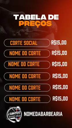 tabela de preços 