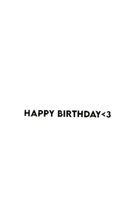 Happy Birthday 
