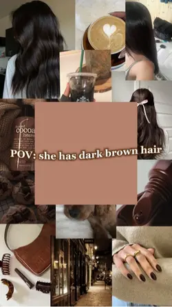 Dark brown hair🤎
