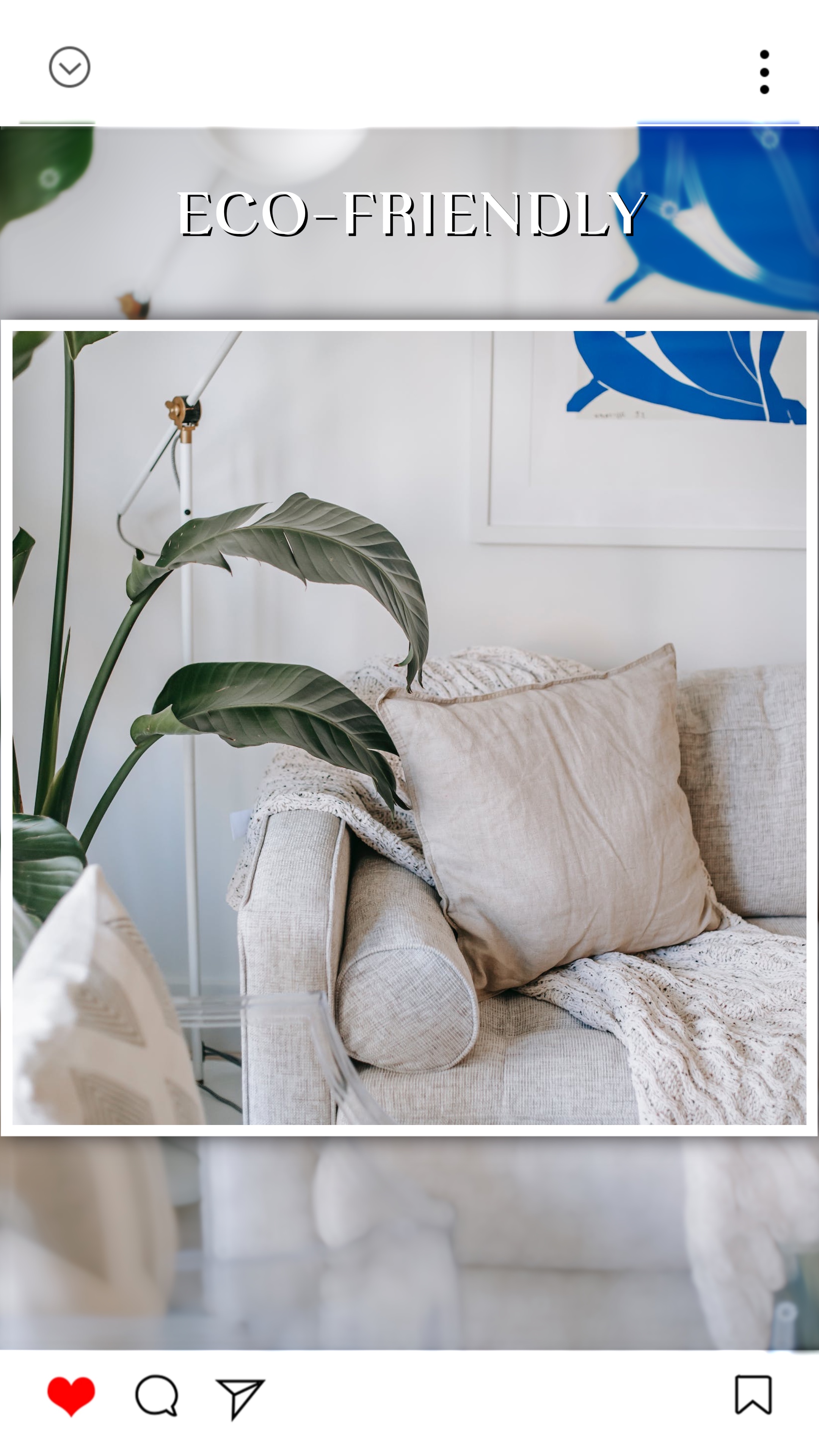 Ads template+Home Decoration+ sofa+Chic Ins Style+White