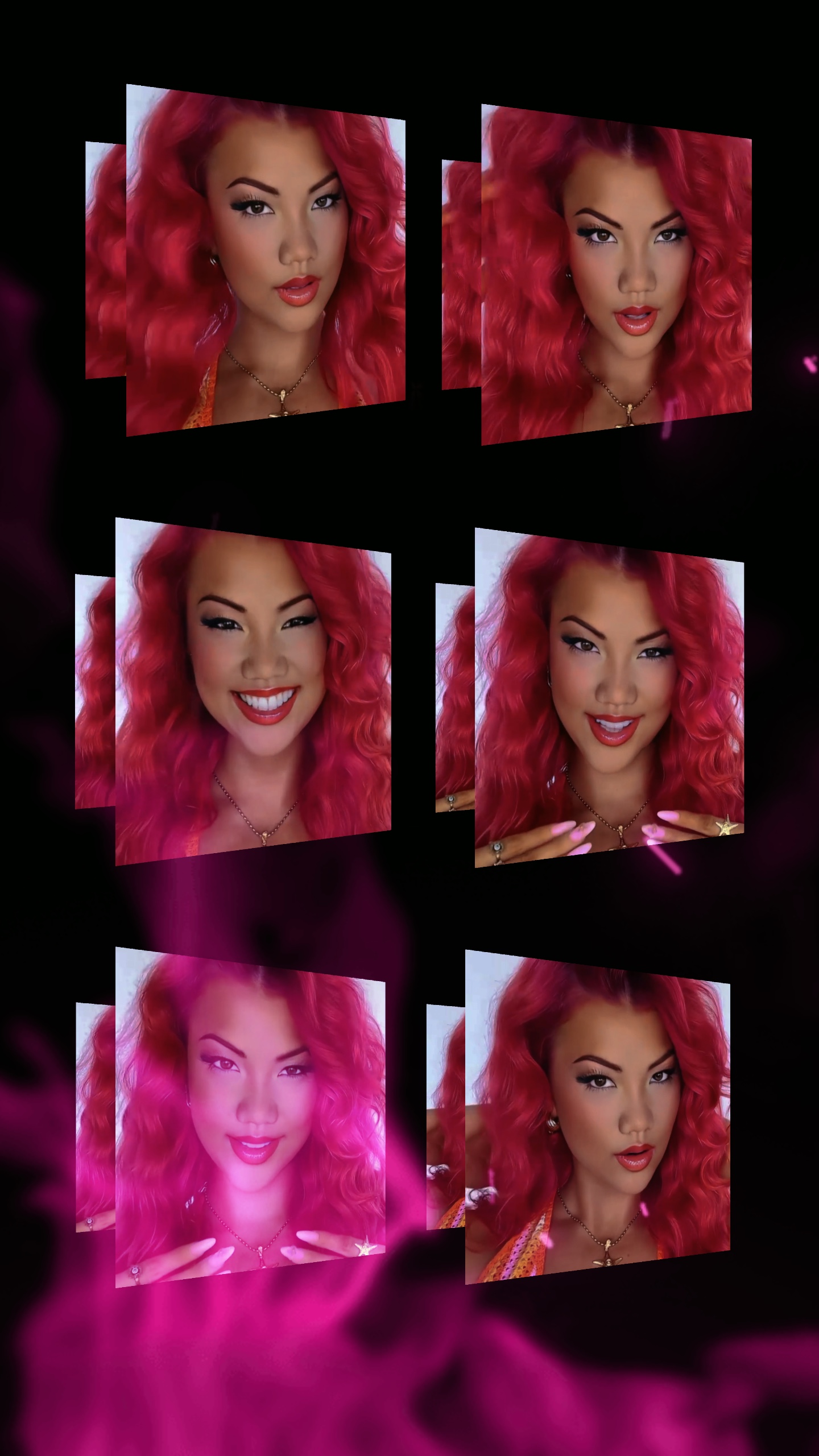 Fire flame collage