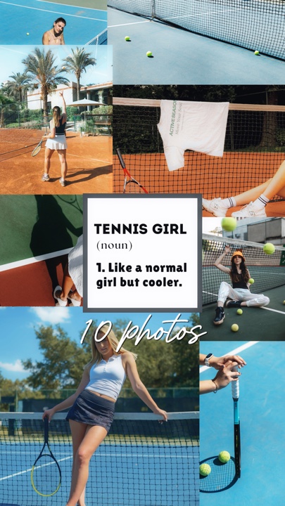 História de garota de tênis 🎾 