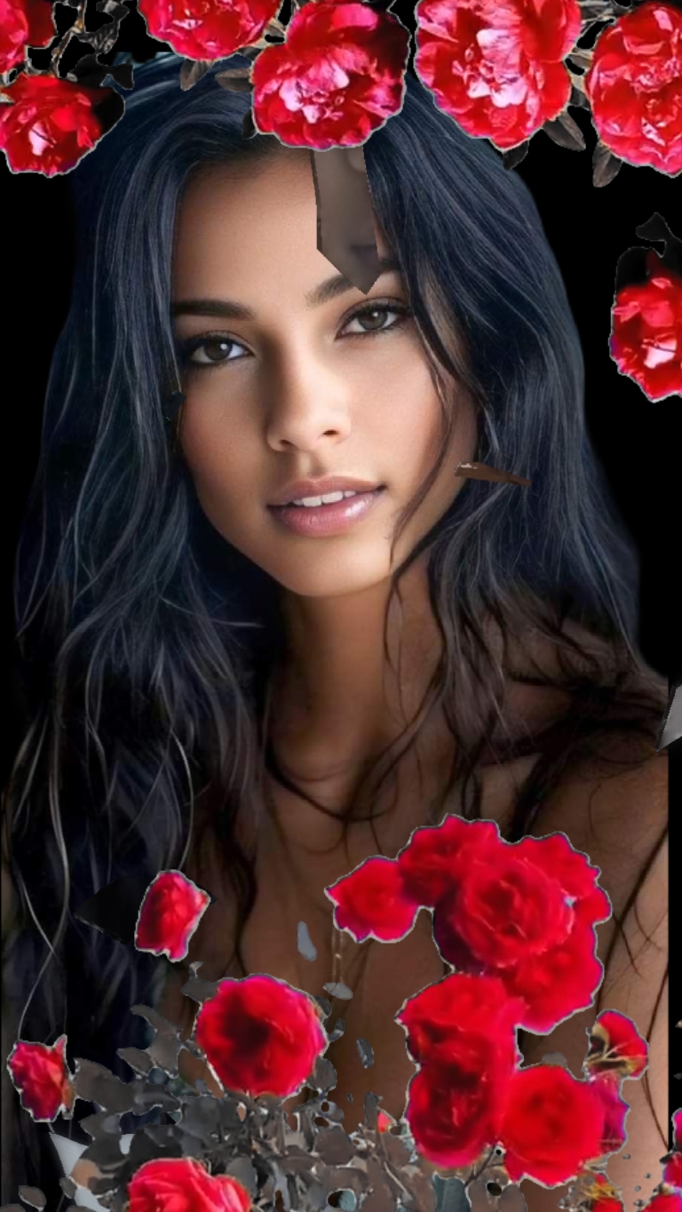 Acento floral rojo