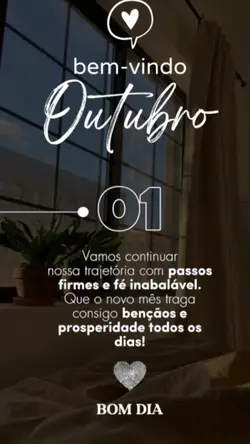 Bem vindo outubro 