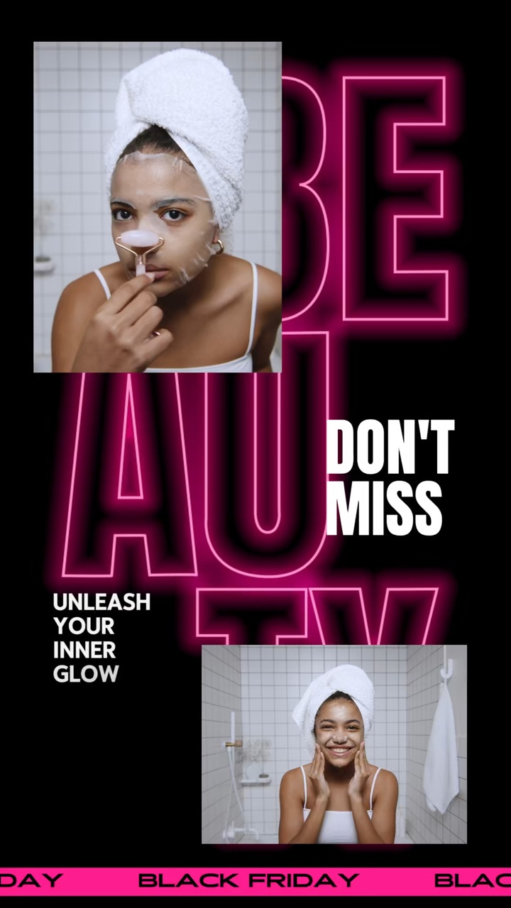 Black Friday Products Sale Beauty Industry Display Dark Trend Tiktok Ads