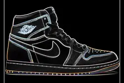Jordan 1 neon sketch