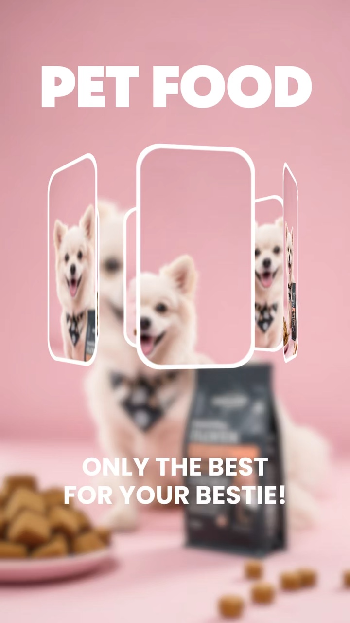 Playful color Pet food Sale Pet industry Display Ads templates Minimalist style