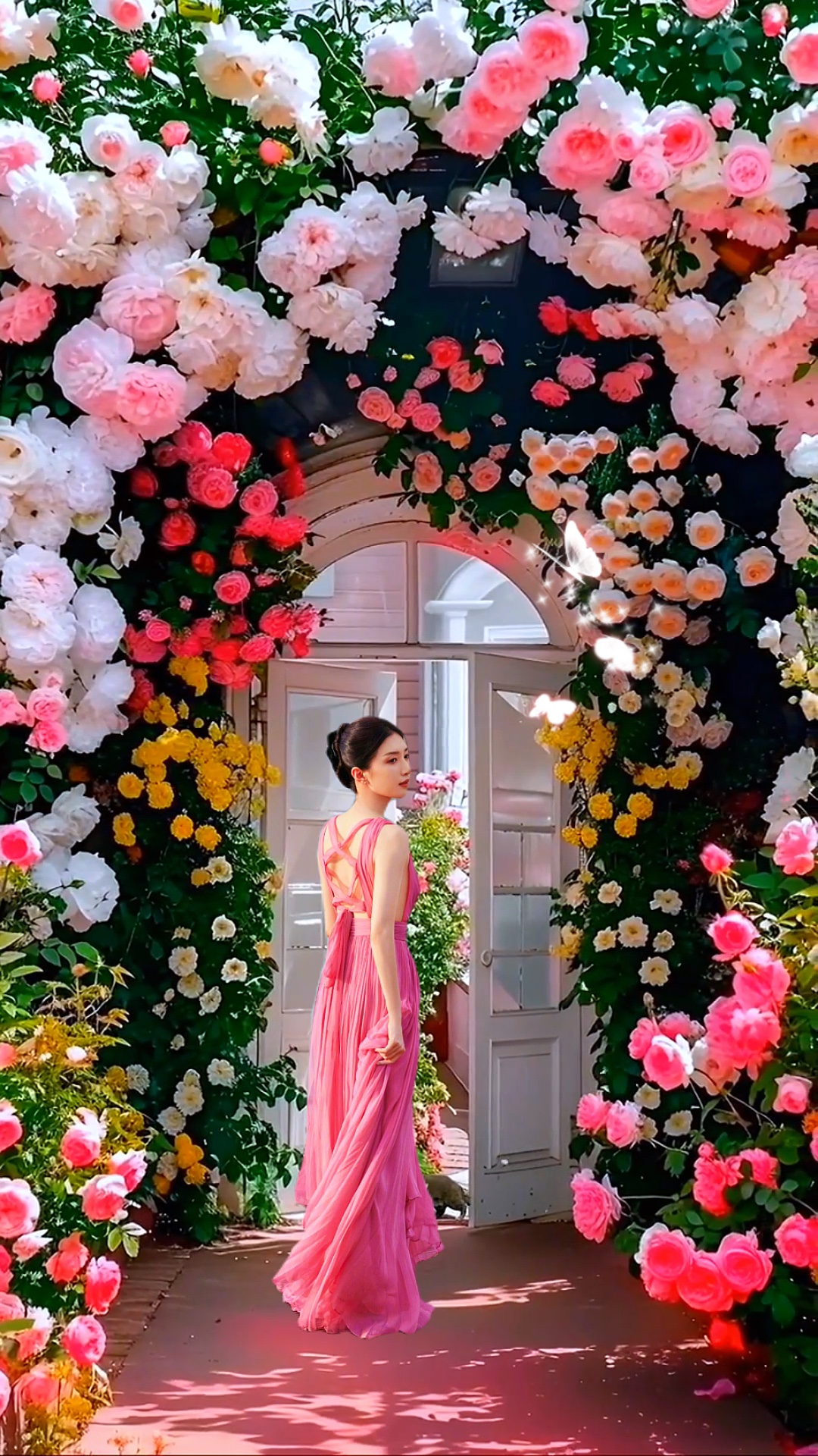 En medio de las flores