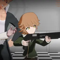 chihiro with a gun