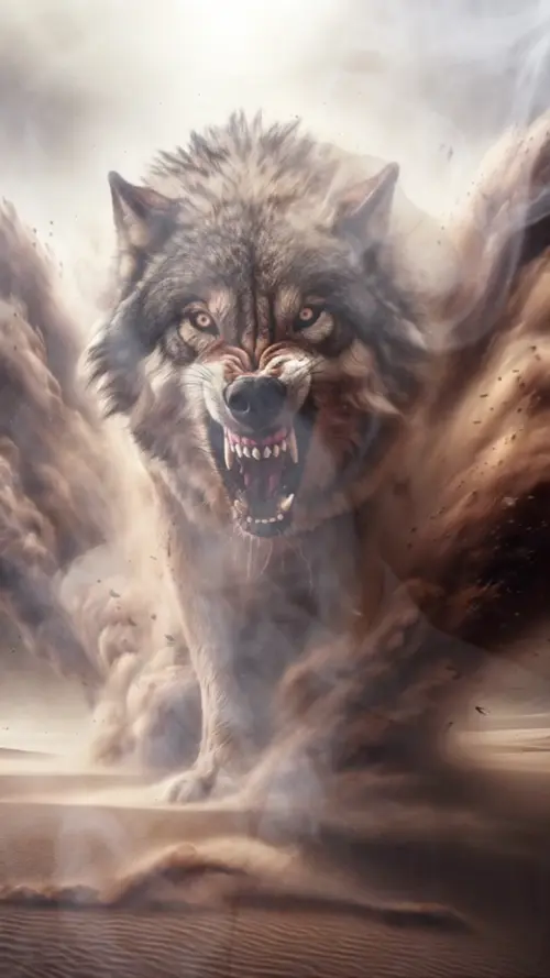 growling wolf
