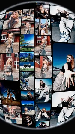 Scroll photo wall