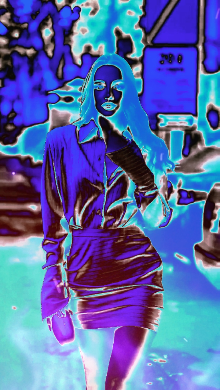 Effets de flash bleu