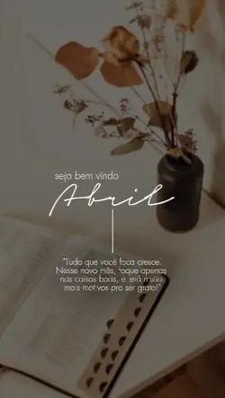 Bem vindo abril
