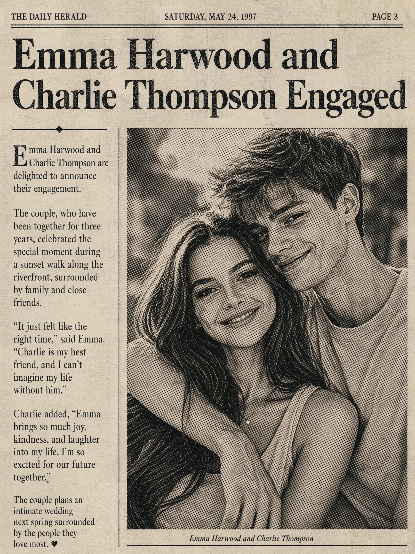 social media -Vintage Announcement
