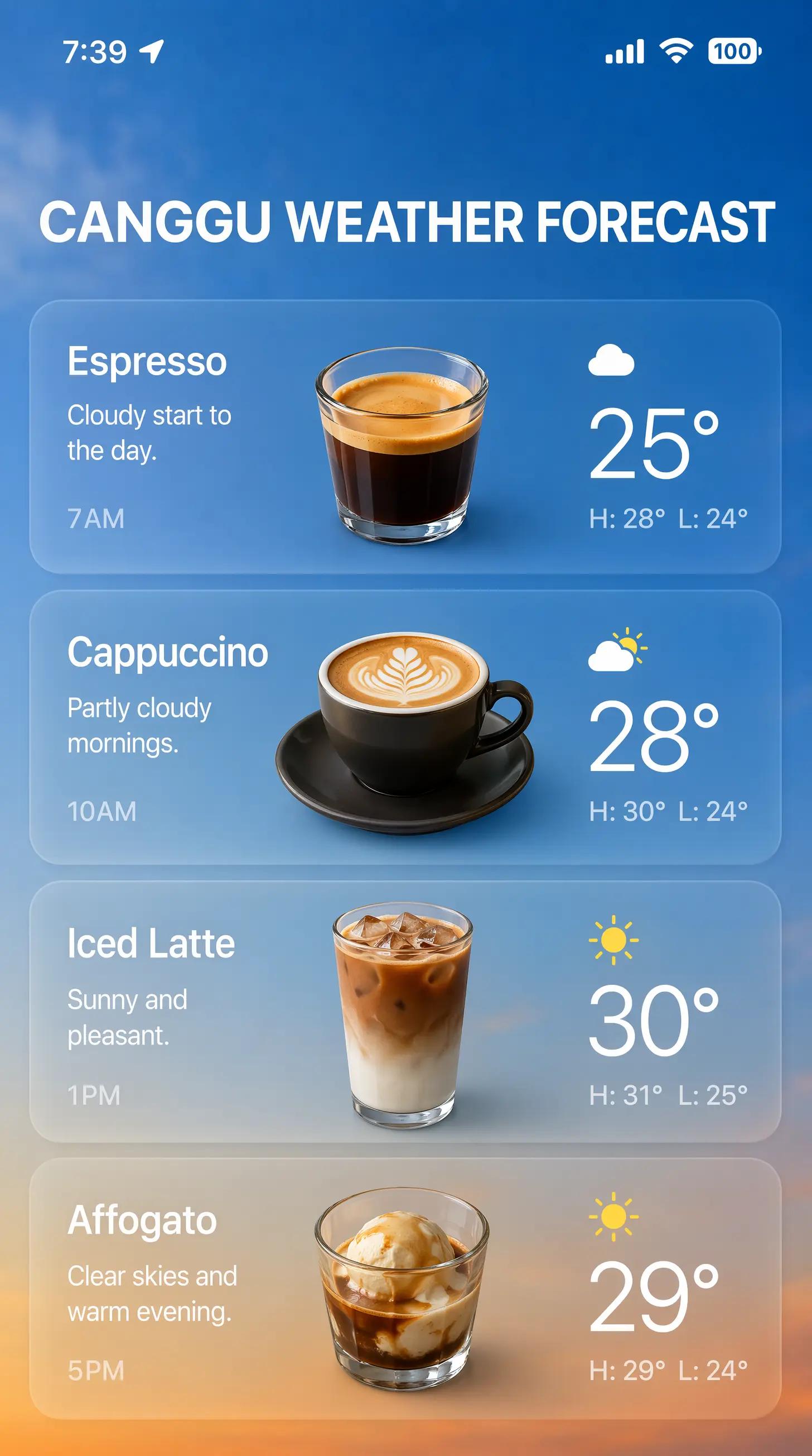 Social Media - iOS Coffee Forecast