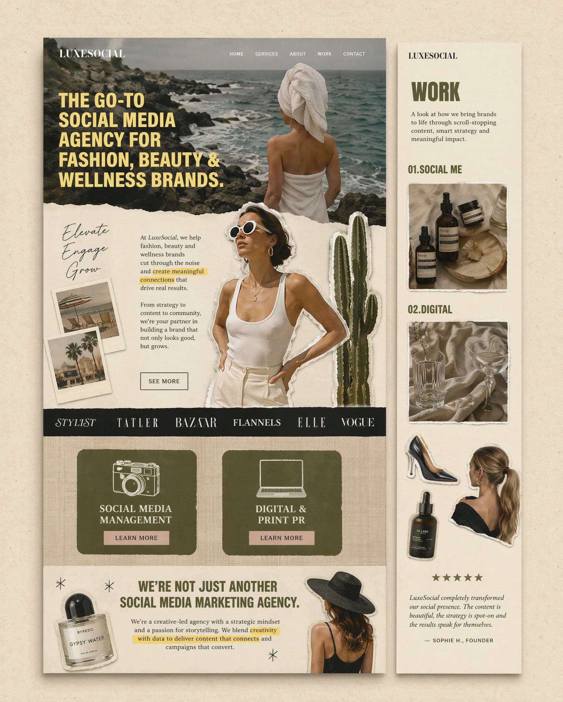 Website-Fashion Agency Mockup