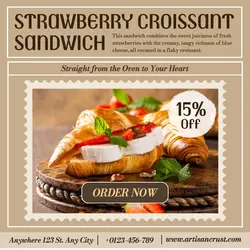 Food Croissant Sandwich Promotion Instagram Post