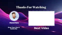 Non-marketing YouTube end Screen